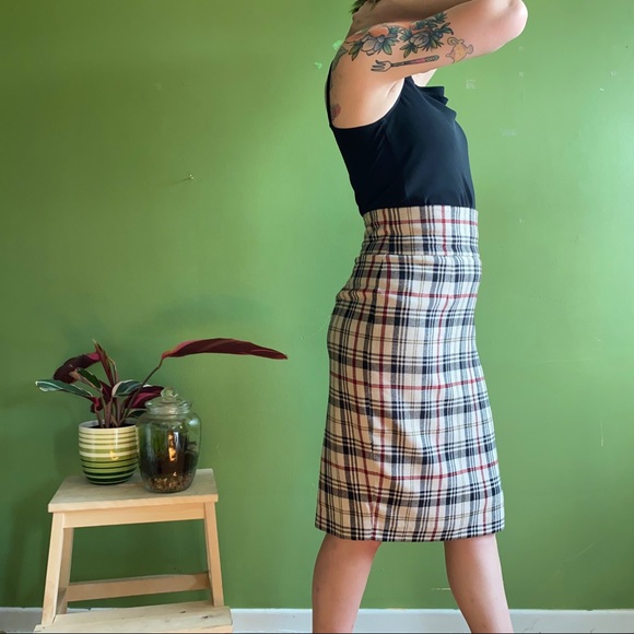 Plaid pencil skirt - Picture 4 of 7